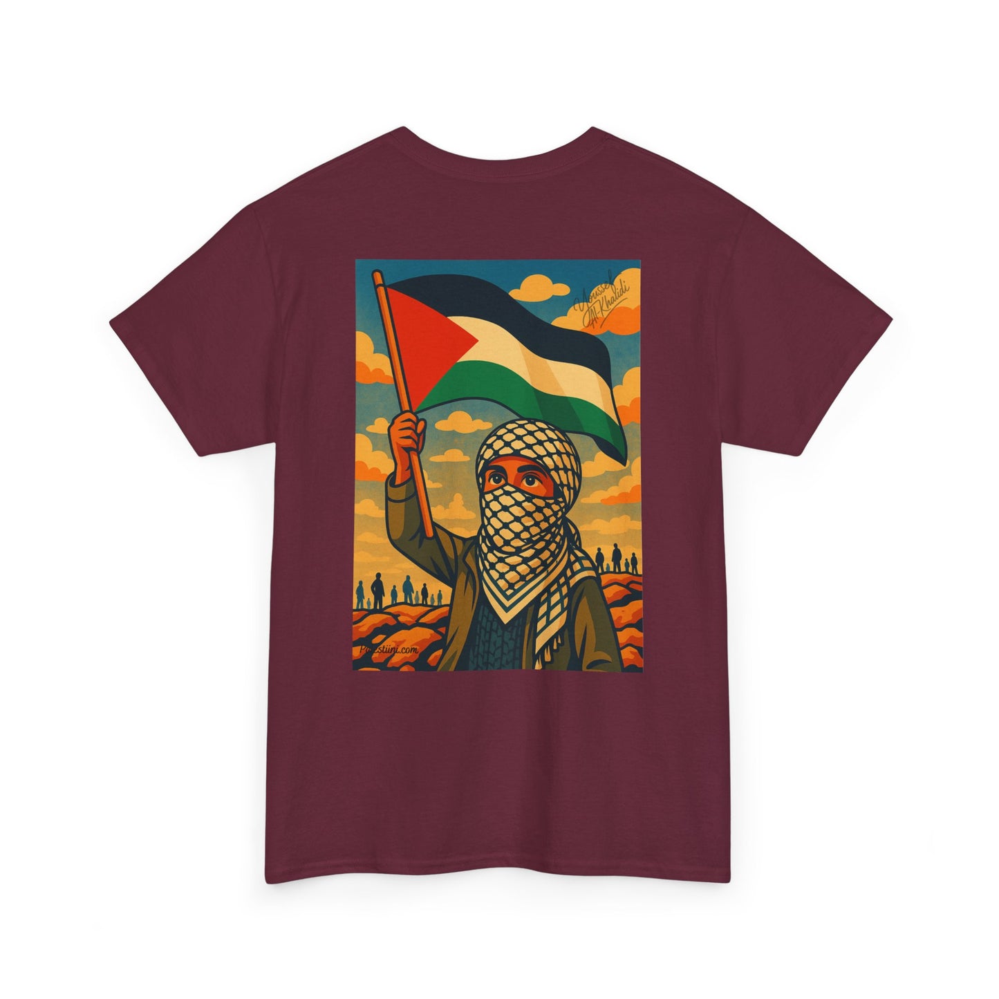 T-shirt Palestine - "Fier et Libre" - Impression Dos