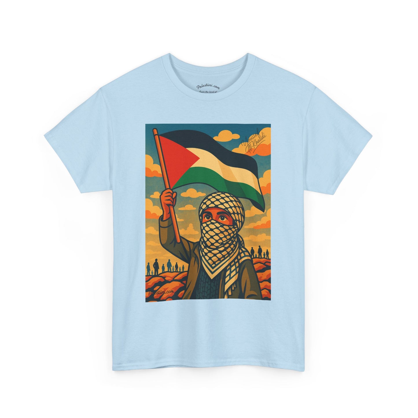 T-shirt Palestine - "Fier et Libre" - Impression Devant
