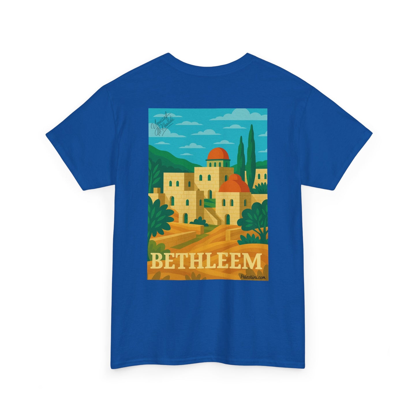 T-shirt Palestine - "Lumière de Bethléem" - Impression Dos