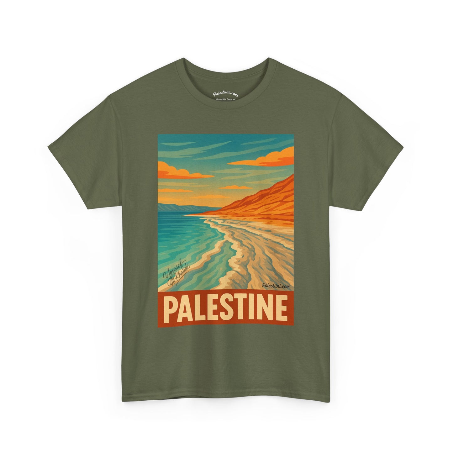 T-shirt Palestine - "Reflets de Palestine" - Impression Devant