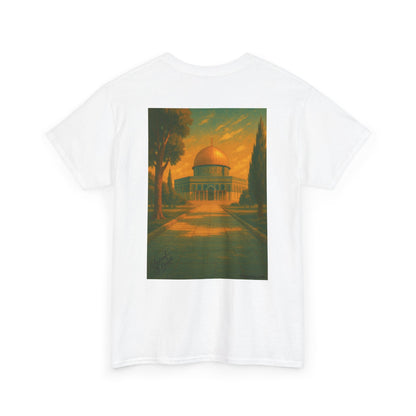 Palestine t shirt - "Al-Quds Eternelle" - Impression Dos et Cœur