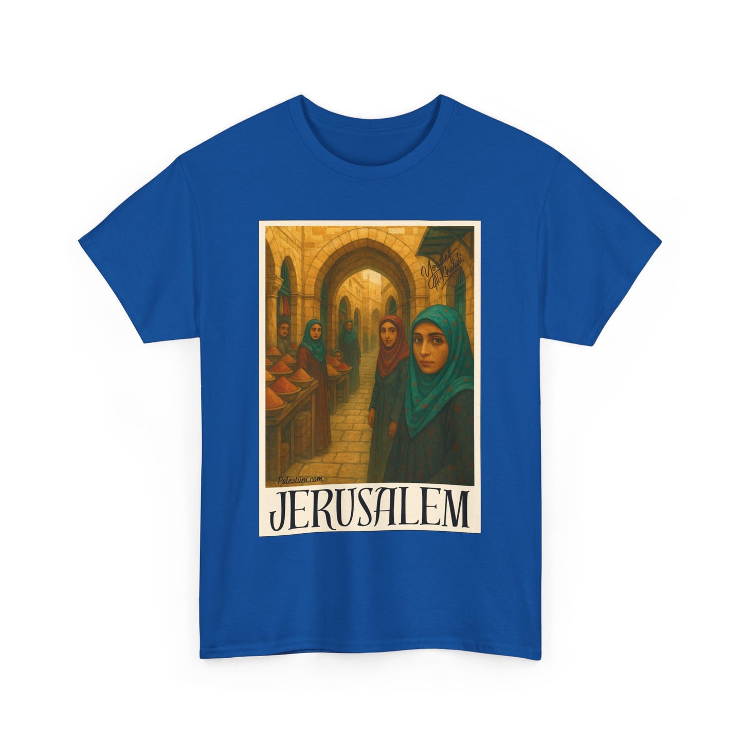 T-shirt Palestine - "Le Souk de Jerusalem" - Impression Devant
