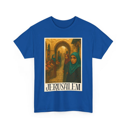 T-shirt Palestine - "Le Souk de Jerusalem" - Impression Devant