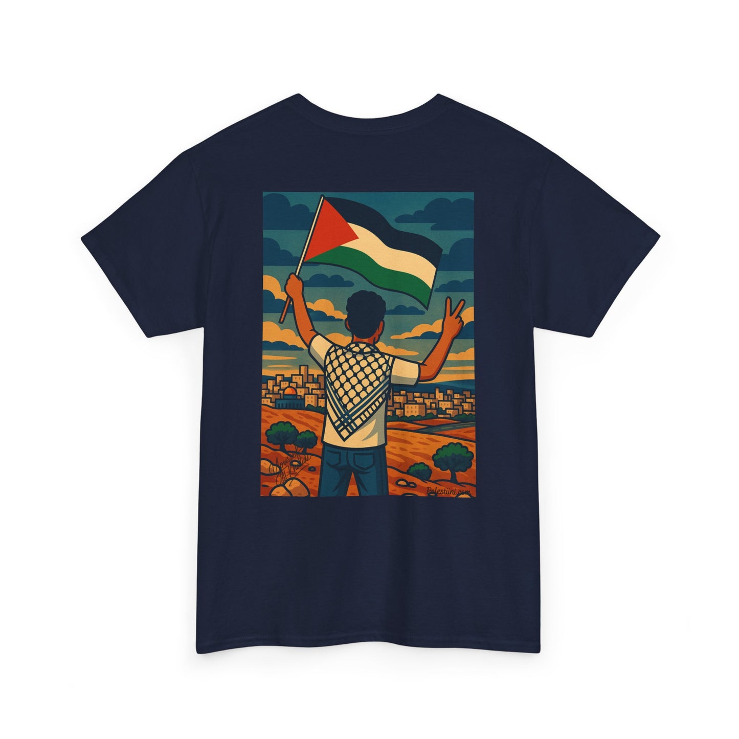 T-shirt Palestine - "Le Salut" - Impression Dos