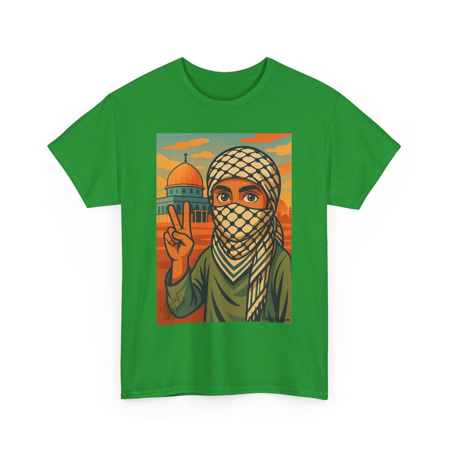 T shirt Palestine - "Paix & Héritage" - Impression Devant