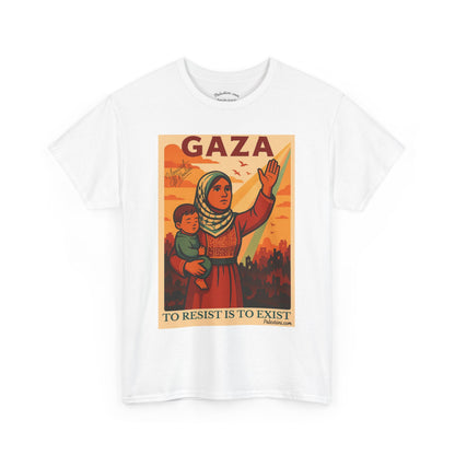 T-shirt Palestine - "Résister, c'est exister" - Impression Devant