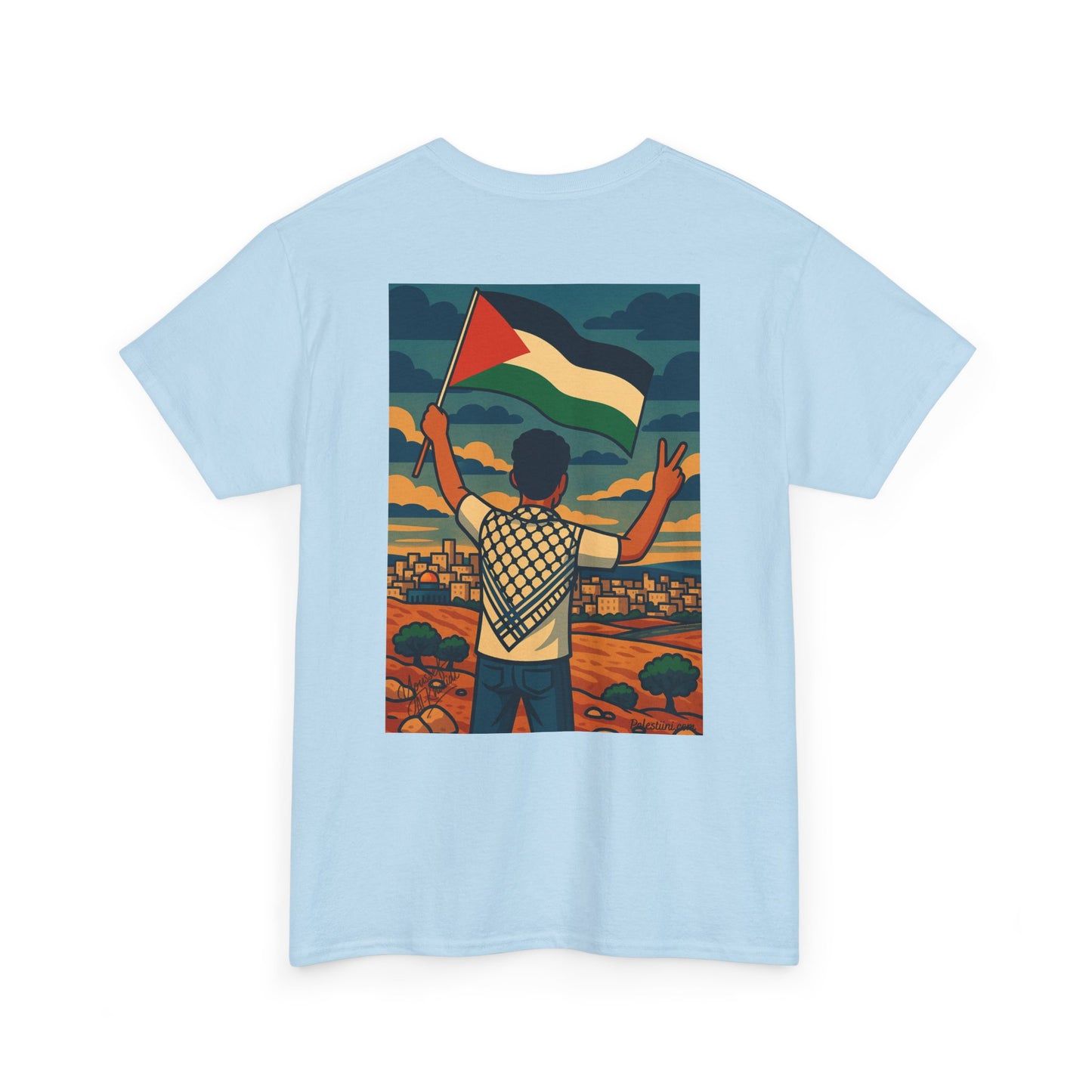 T-shirt Palestine - "Le Salut" - Impression Dos