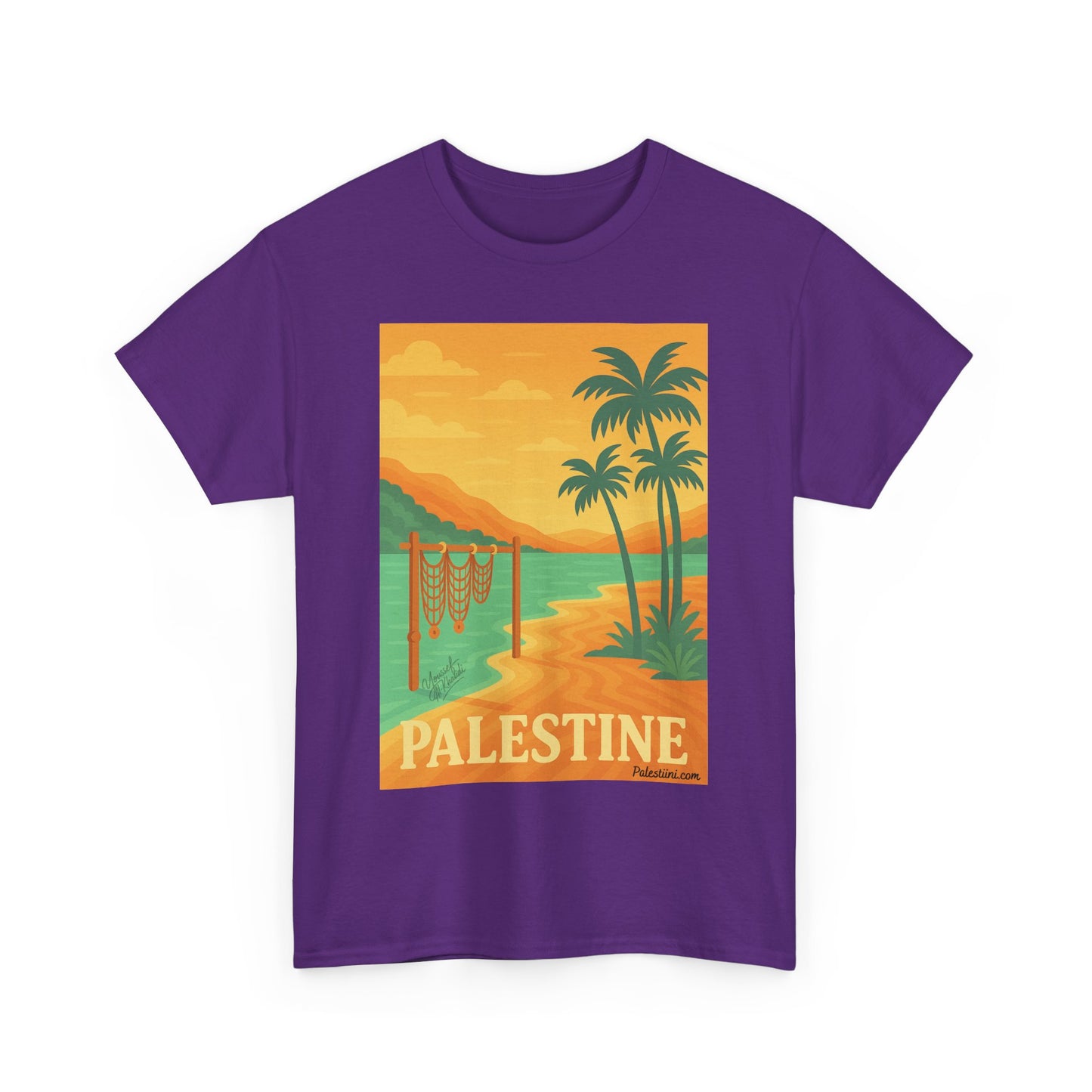 T-shirt Palestine - "Bord du Jourdain" - Impression Devant