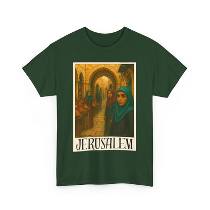 T-shirt Palestine - "Le Souk de Jerusalem" - Impression Devant