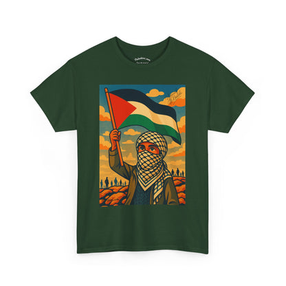 T-shirt Palestine - "Fier et Libre" - Impression Devant