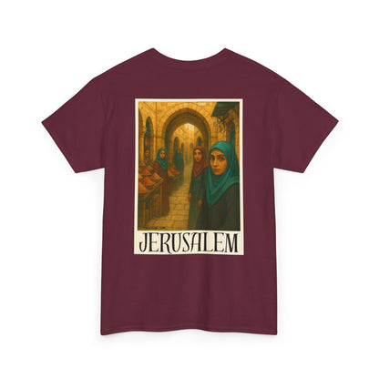 T-shirt Palestine - "Le Souk de Jerusalem" - Impression Dos