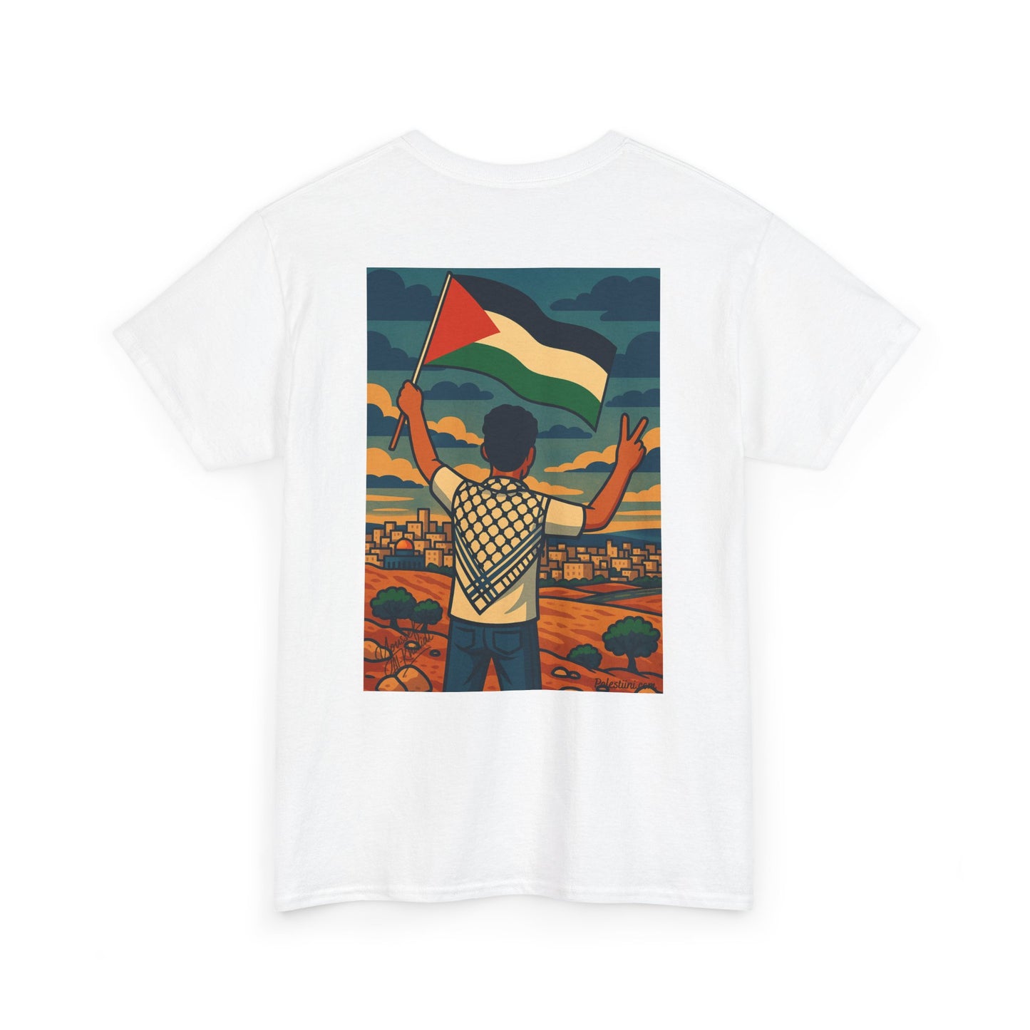 T-shirt Palestine - "Le Salut" - Impression Dos