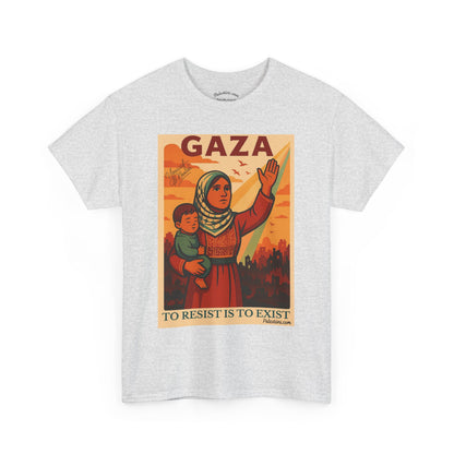 T-shirt Palestine - "Résister, c'est exister" - Impression Devant