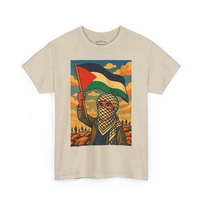 T-shirt Palestine - "Fier et Libre" - Impression Devant