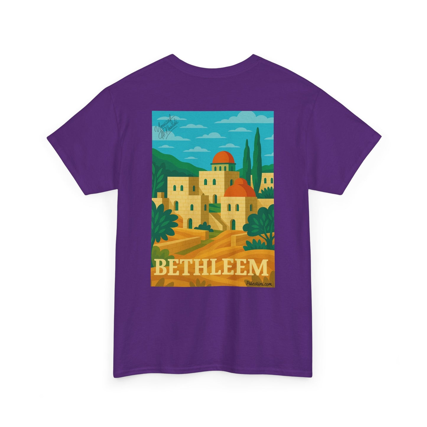 T-shirt Palestine - "Lumière de Bethléem" - Impression Dos