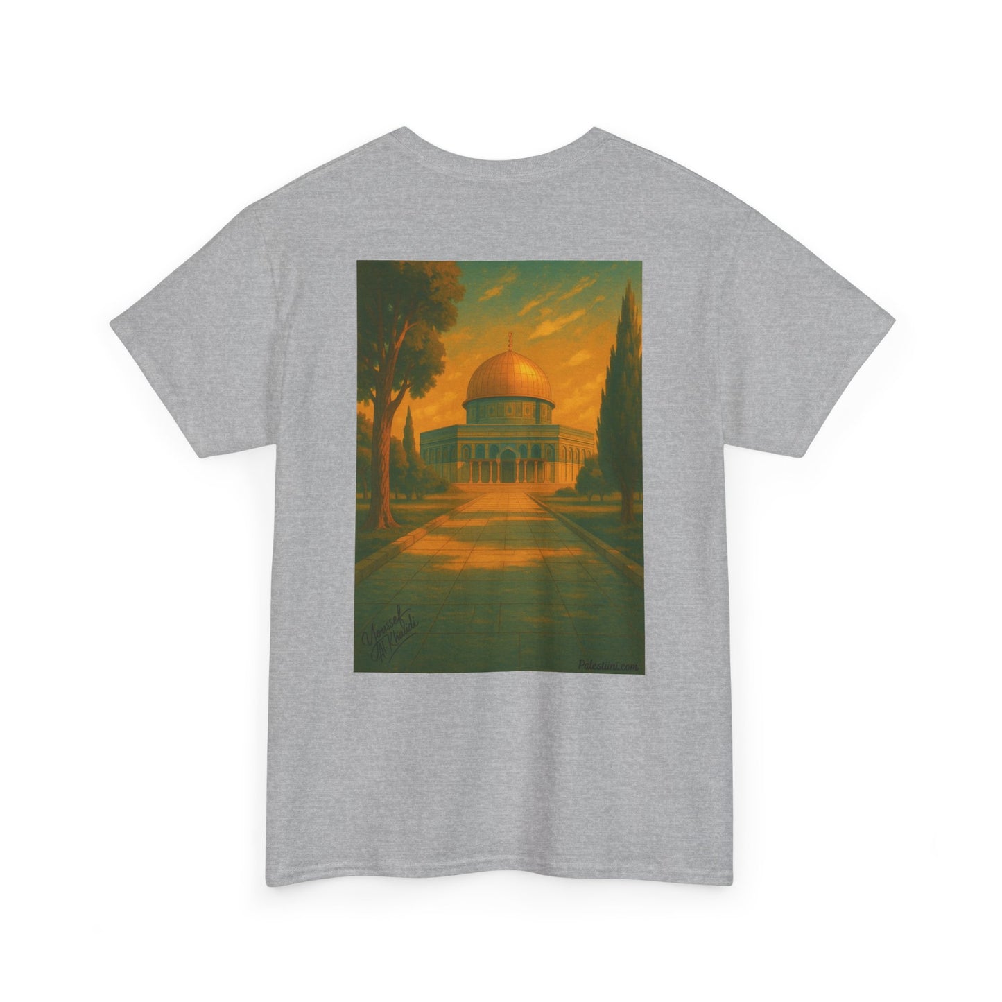 Palestine t shirt - "Al-Quds Eternelle" - Impression Dos et Cœur