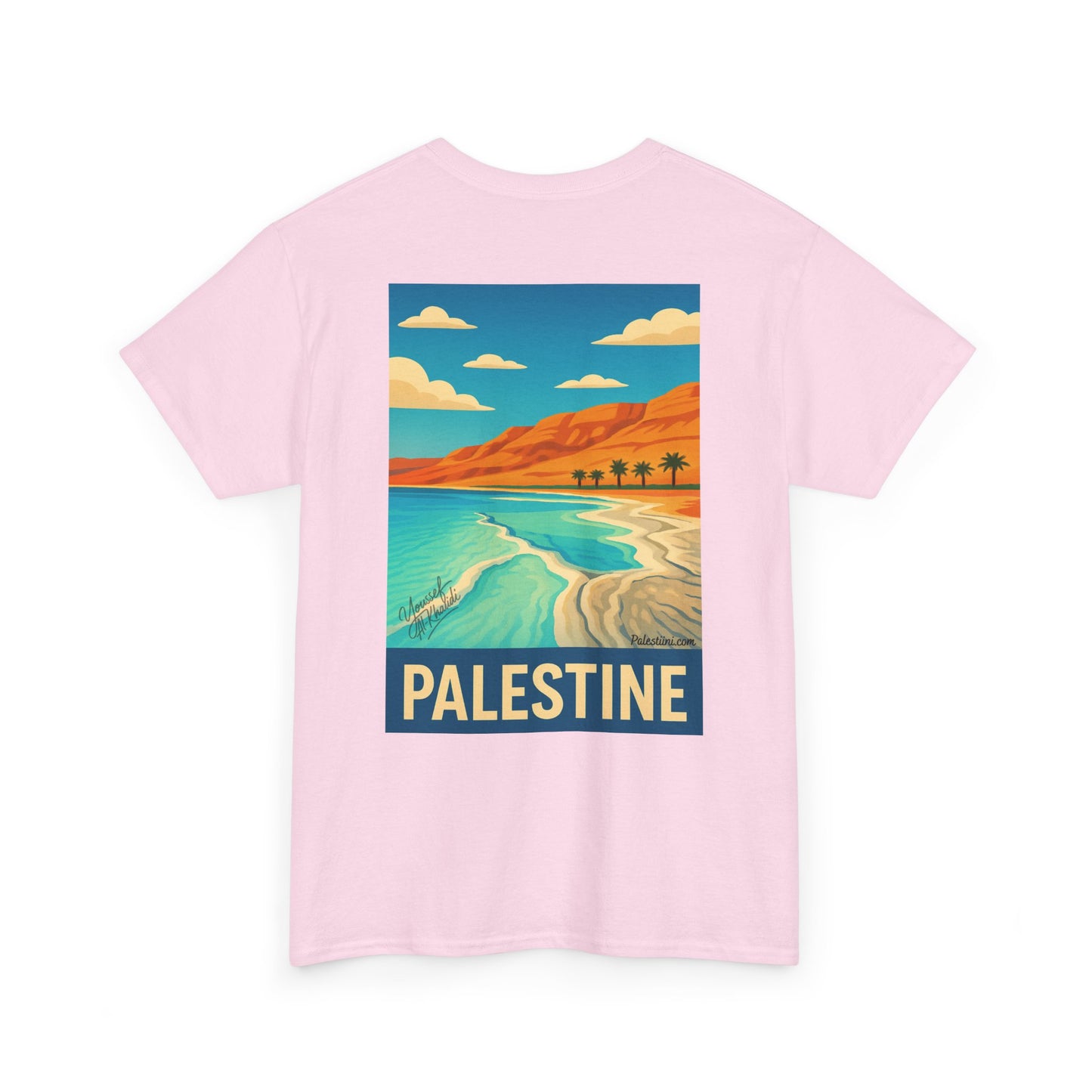 Tee shirt Palestine - "Vagues de Palestine" - Impression Dos