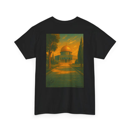 Palestine t shirt - "Al-Quds Eternelle" - Impression Dos et Cœur
