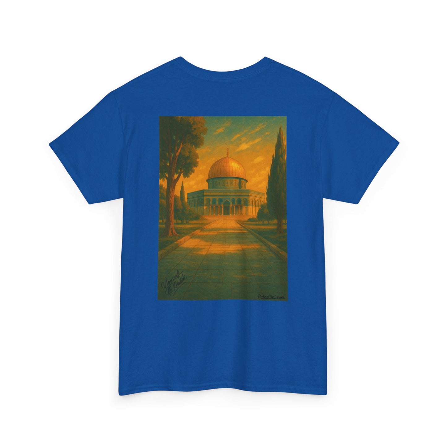 Palestine t shirt - "Al-Quds Eternelle" - Impression Dos et Cœur