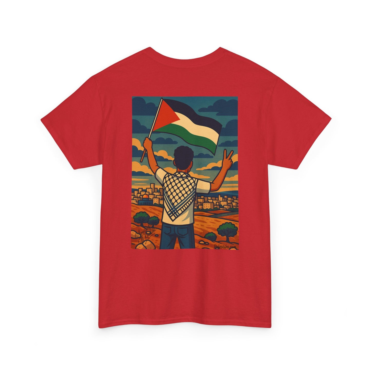 T-shirt Palestine - "Le Salut" - Impression Dos
