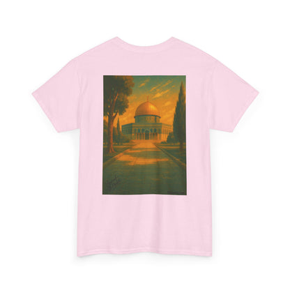 Palestine t shirt - "Al-Quds Eternelle" - Impression Dos et Cœur