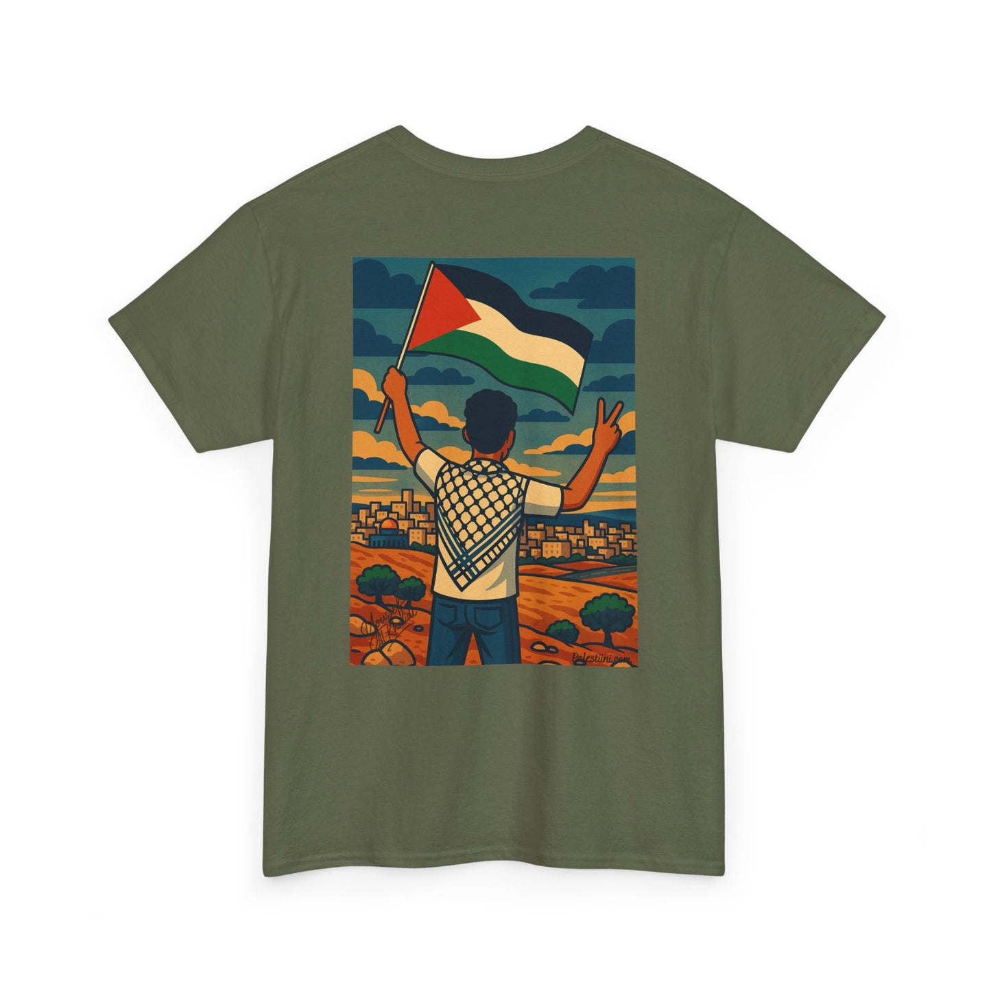 T-shirt Palestine - "Le Salut" - Impression Dos