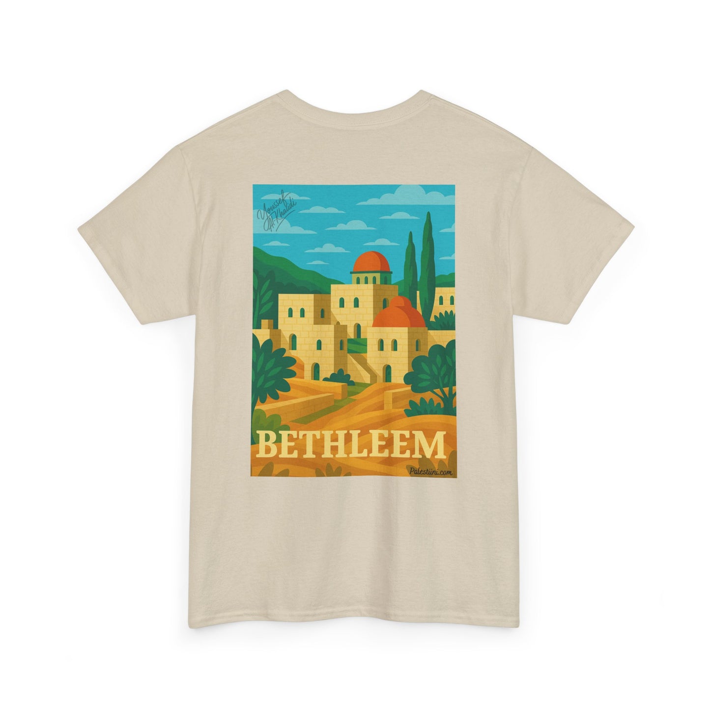 T-shirt Palestine - "Lumière de Bethléem" - Impression Dos