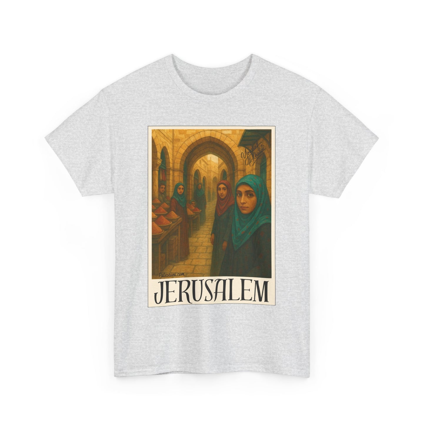 T-shirt Palestine - "Le Souk de Jerusalem" - Impression Devant