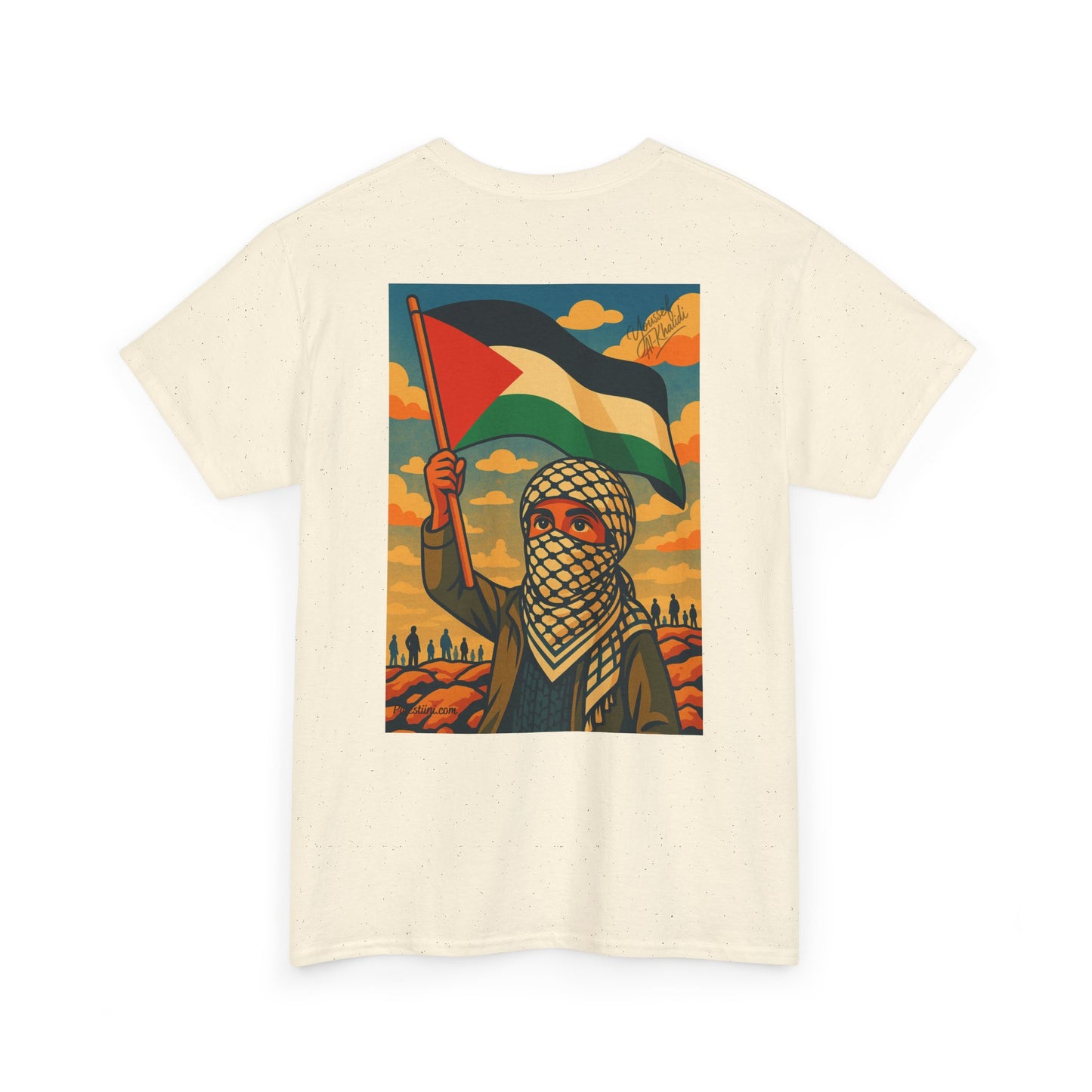 T-shirt Palestine - "Fier et Libre" - Impression Dos