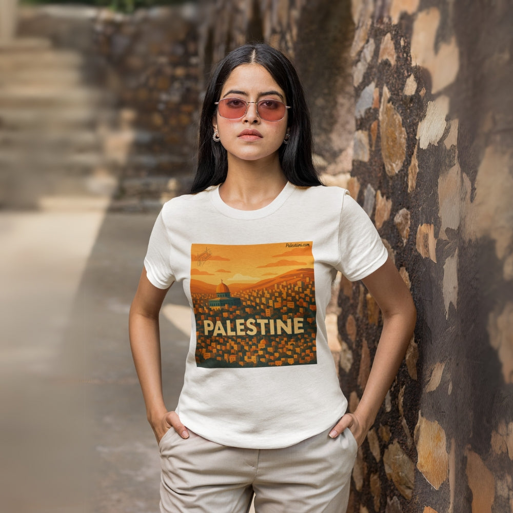 T-shirt Palestine femme - "Jérusalem" - Impression Devant