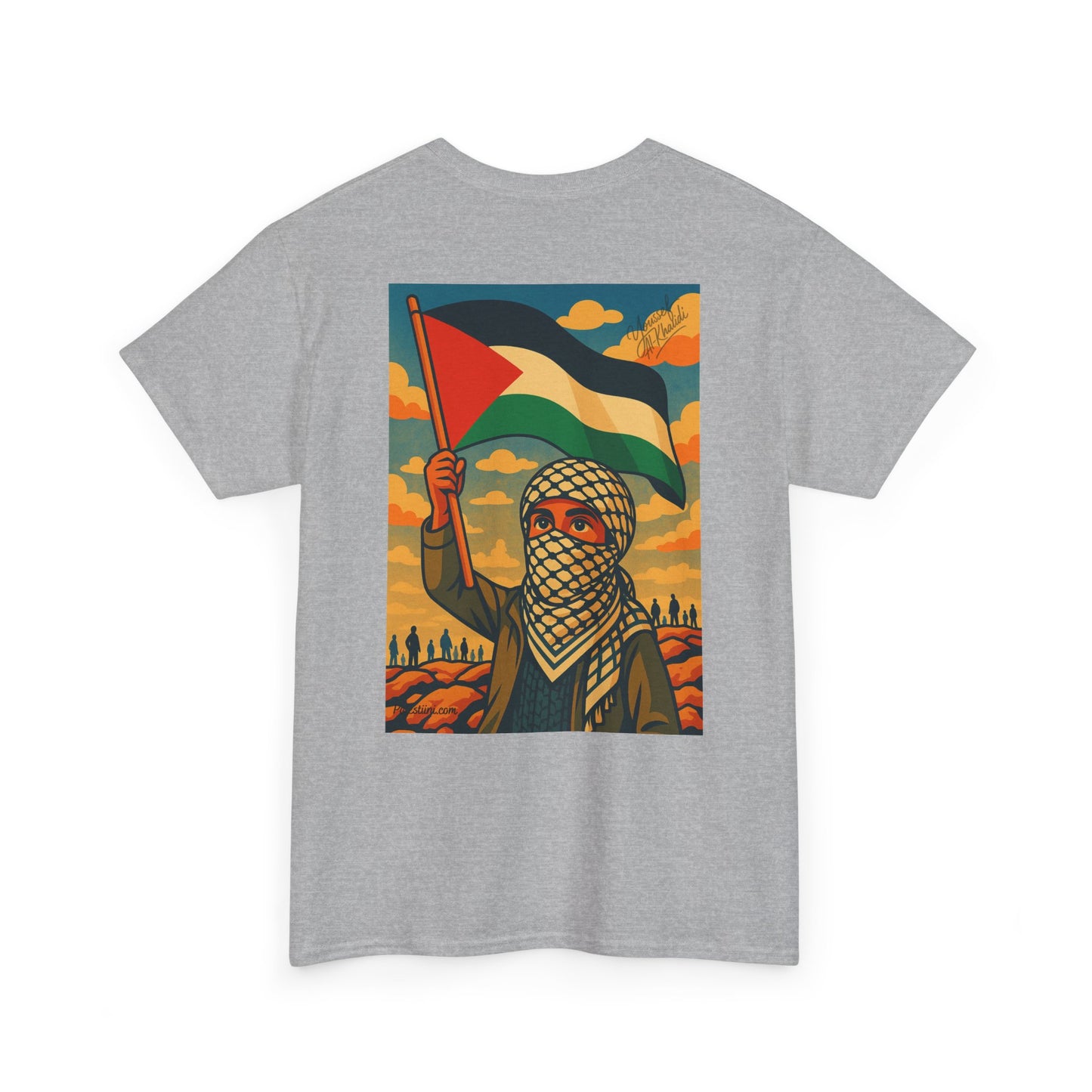 T-shirt Palestine - "Fier et Libre" - Impression Dos