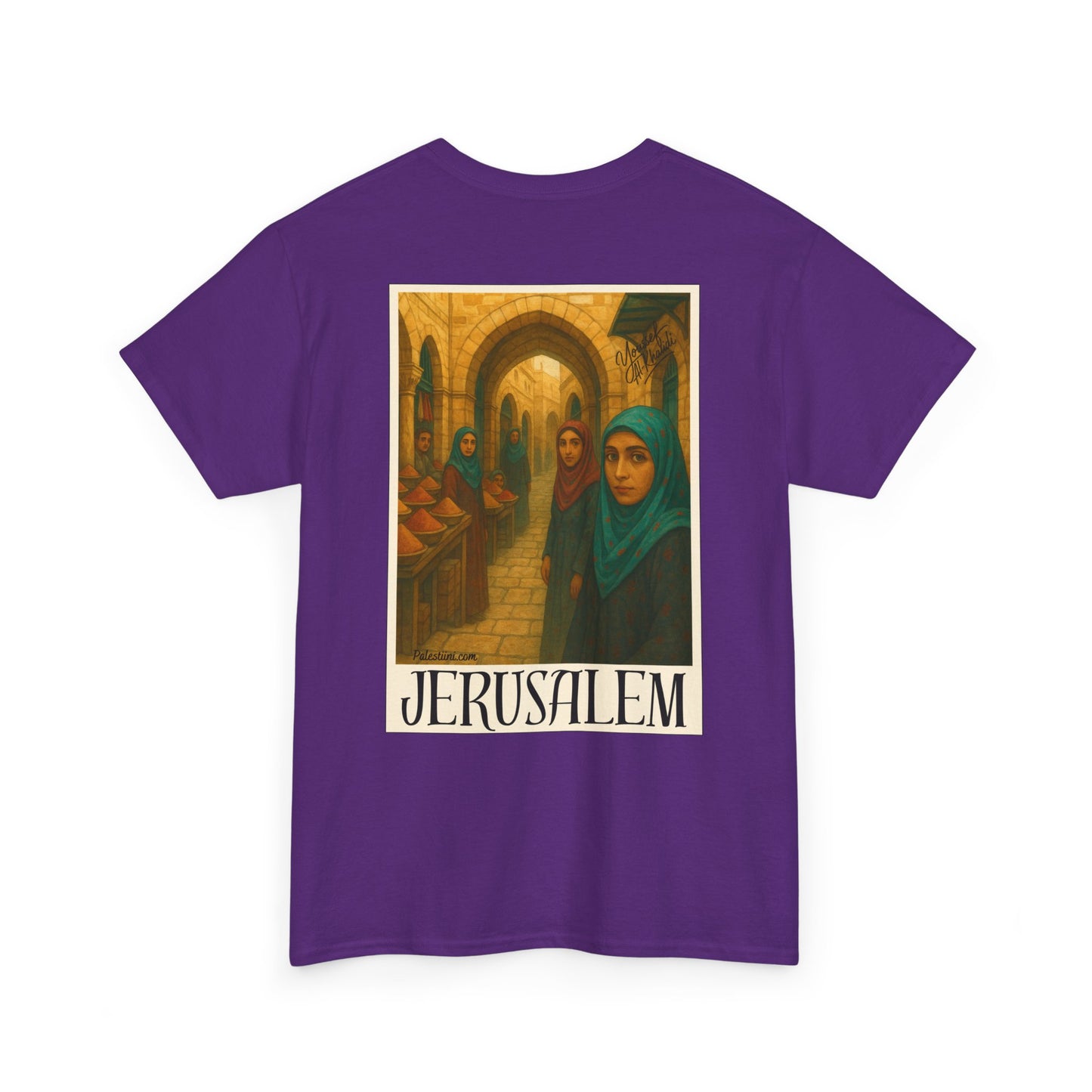 T-shirt Palestine - "Le Souk de Jerusalem" - Impression Dos
