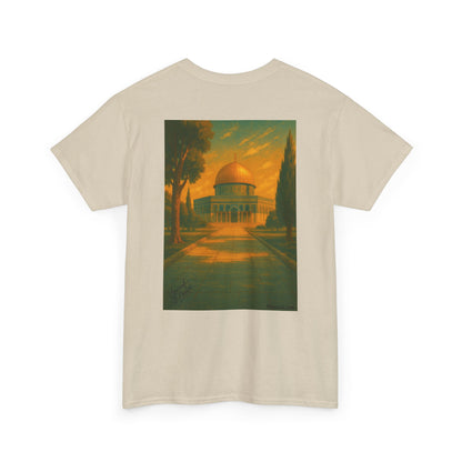 Palestine t shirt - "Al-Quds Eternelle" - Impression Dos et Cœur