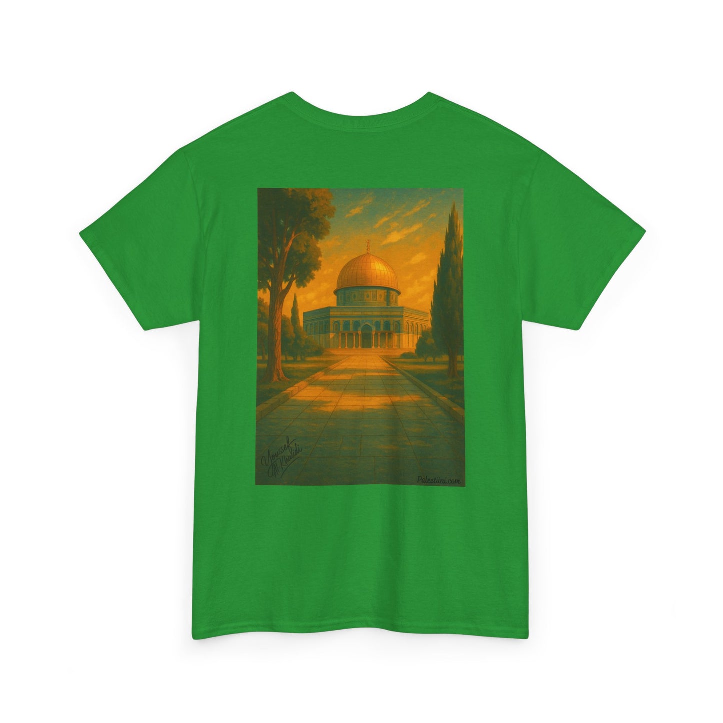 Palestine t shirt - "Al-Quds Eternelle" - Impression Dos et Cœur