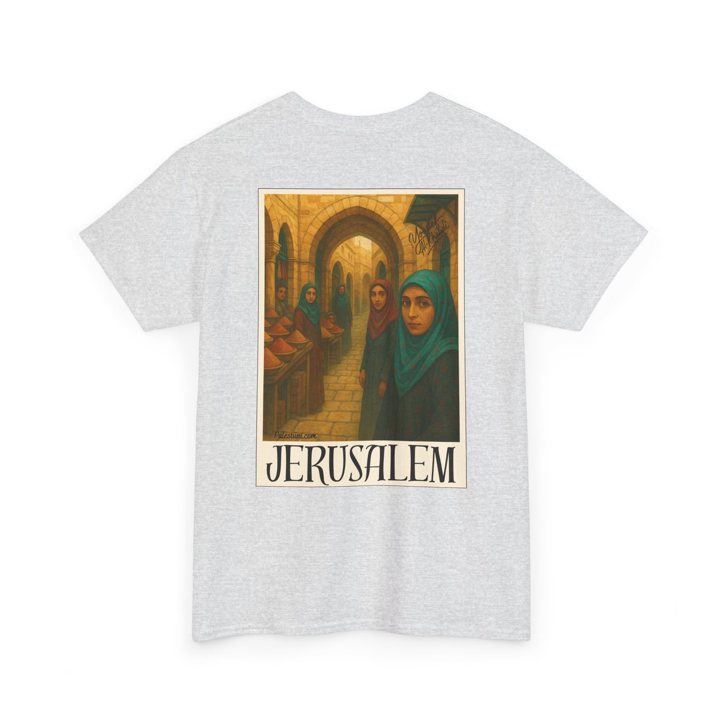 T-shirt Palestine - "Le Souk de Jerusalem" - Impression Dos