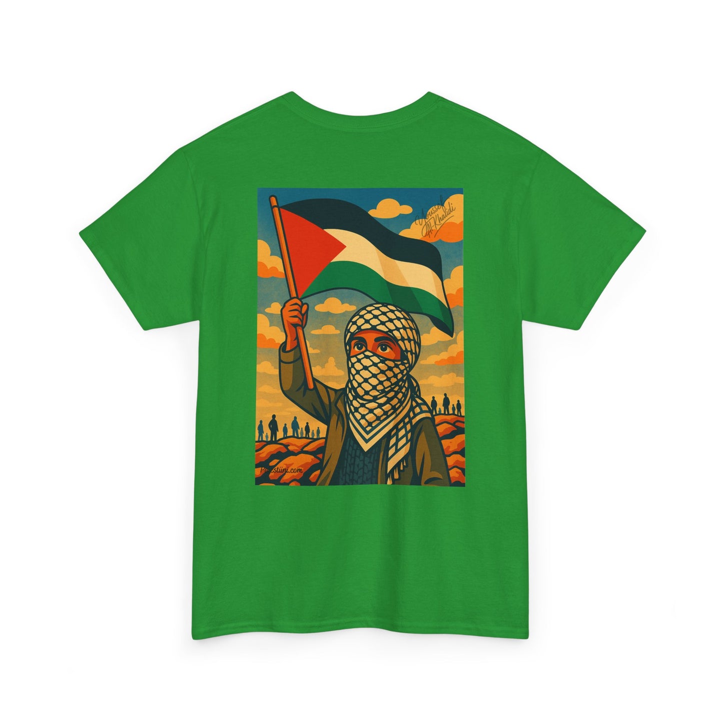 T-shirt Palestine - "Fier et Libre" - Impression Dos