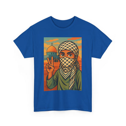 T shirt Palestine - "Paix & Héritage" - Impression Devant
