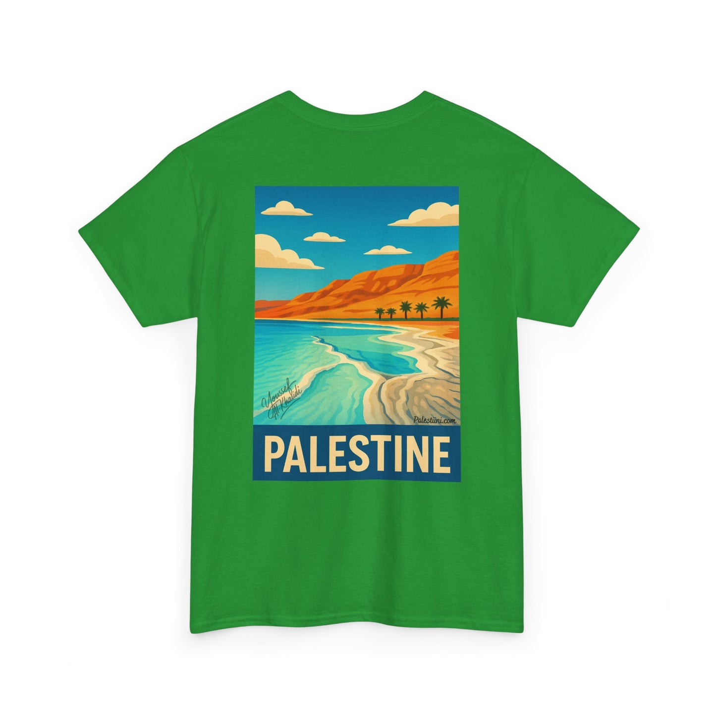 Tee shirt Palestine - "Vagues de Palestine" - Impression Dos