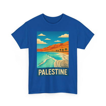 T-shirt Palestine - "Vagues de Palestine" - Impression Devant