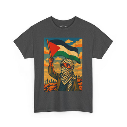 T-shirt Palestine - "Fier et Libre" - Impression Devant