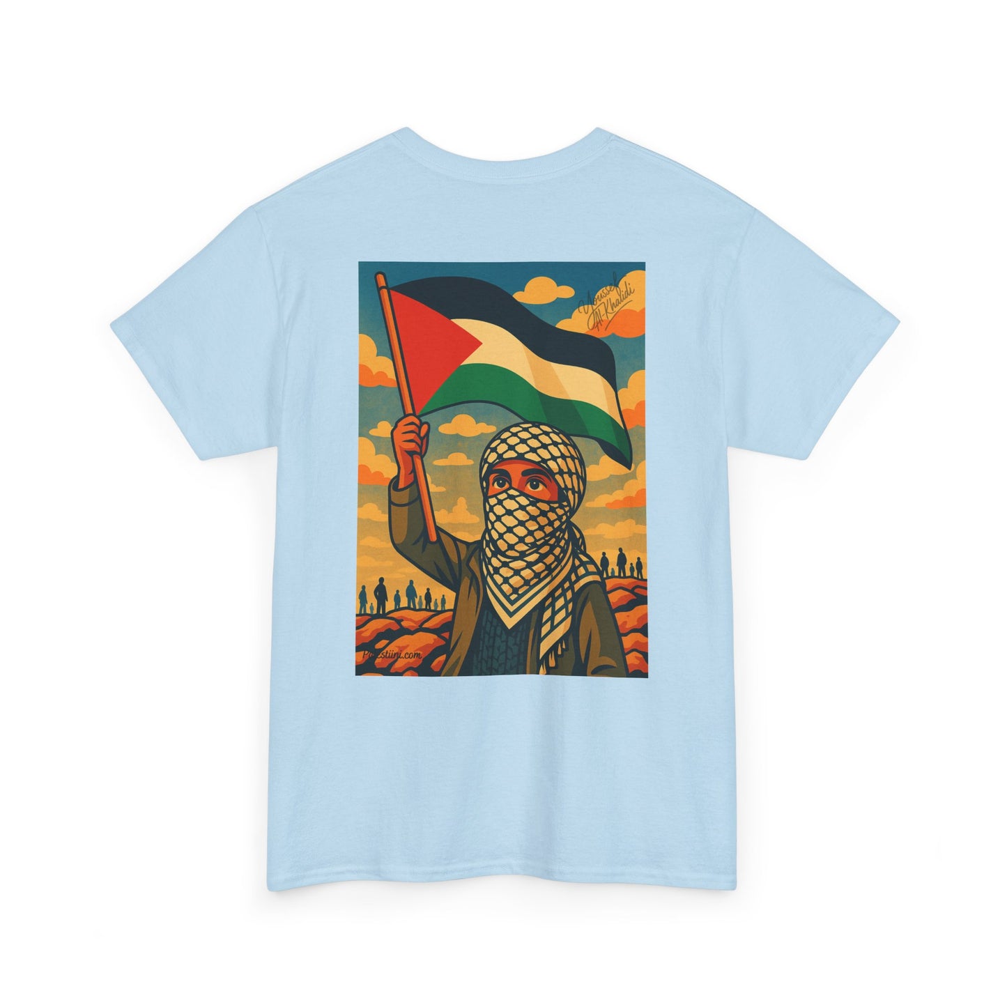 T-shirt Palestine - "Fier et Libre" - Impression Dos