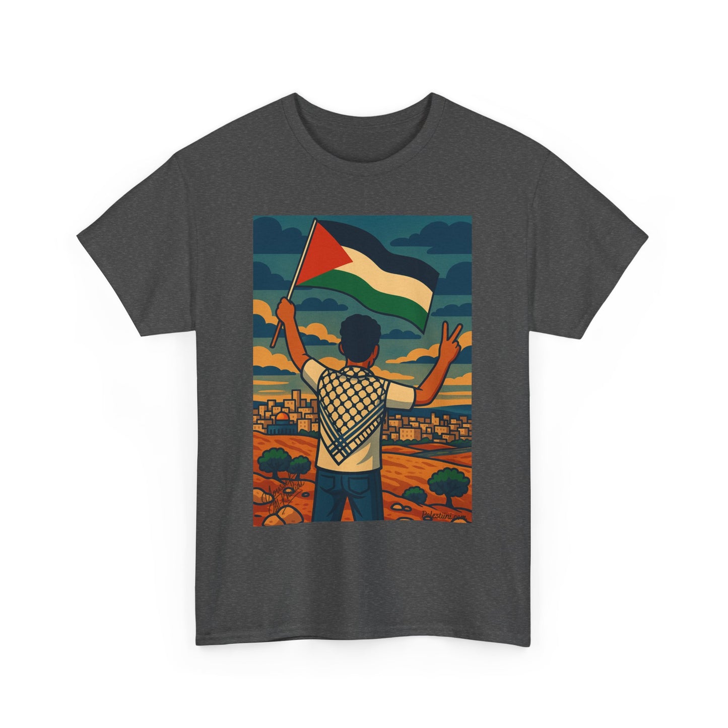 T-shirt Palestine - "Le Salut" - Impression Devant
