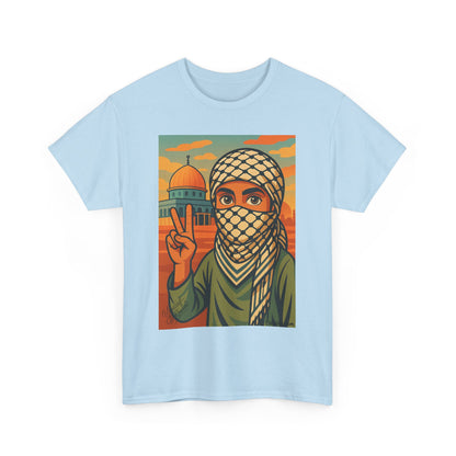 T shirt Palestine - "Paix & Héritage" - Impression Devant