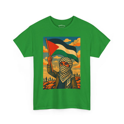 T-shirt Palestine - "Fier et Libre" - Impression Devant