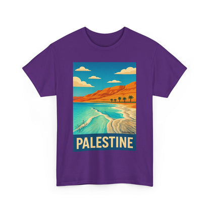 T-shirt Palestine - "Vagues de Palestine" - Impression Devant