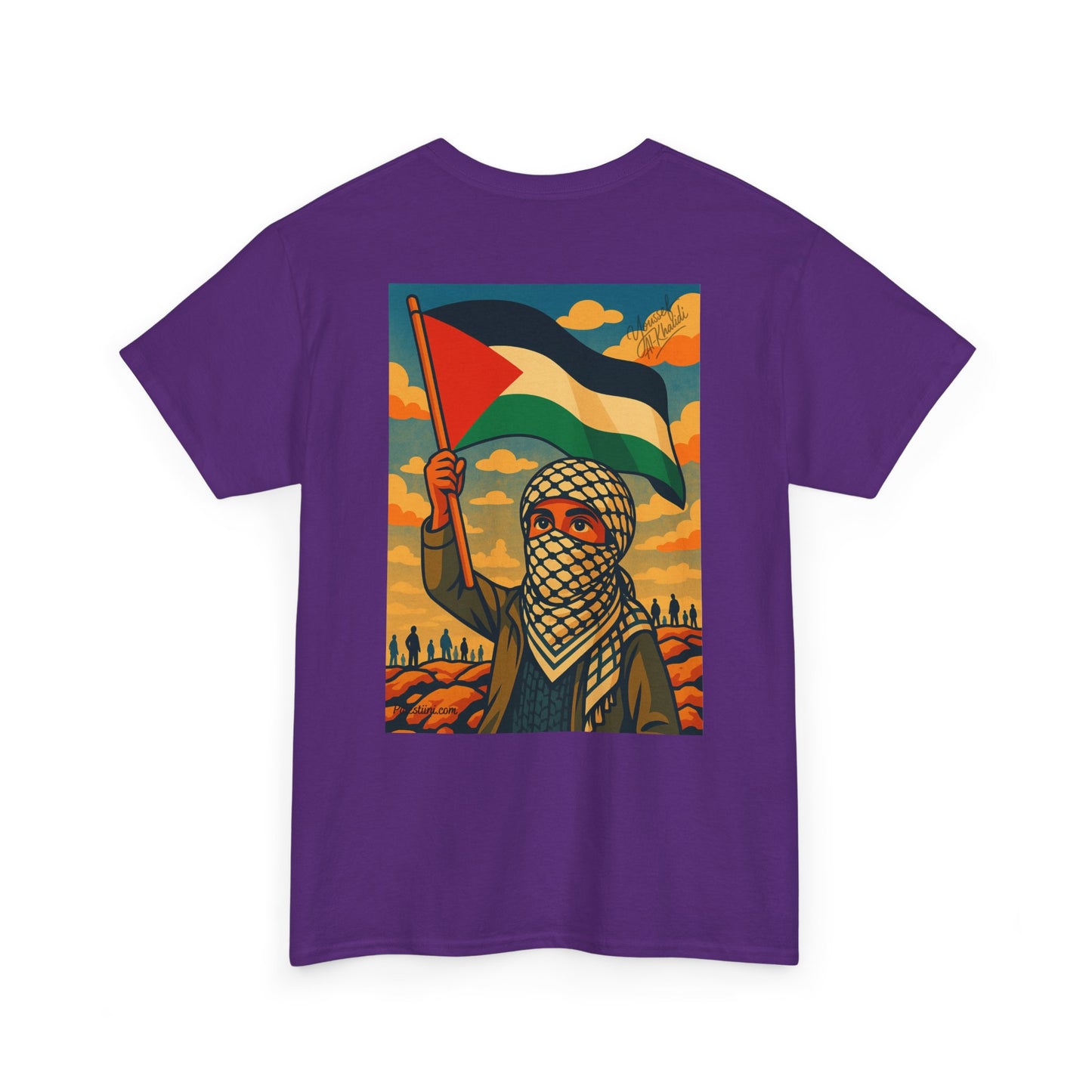 T-shirt Palestine - "Fier et Libre" - Impression Dos