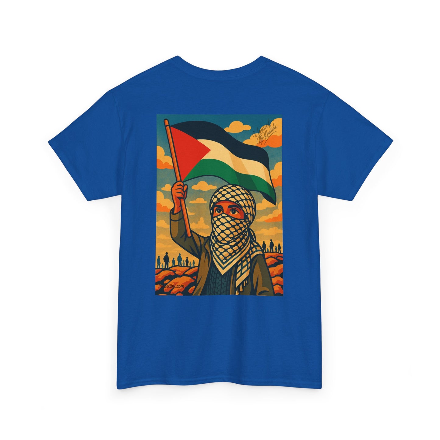 T-shirt Palestine - "Fier et Libre" - Impression Dos