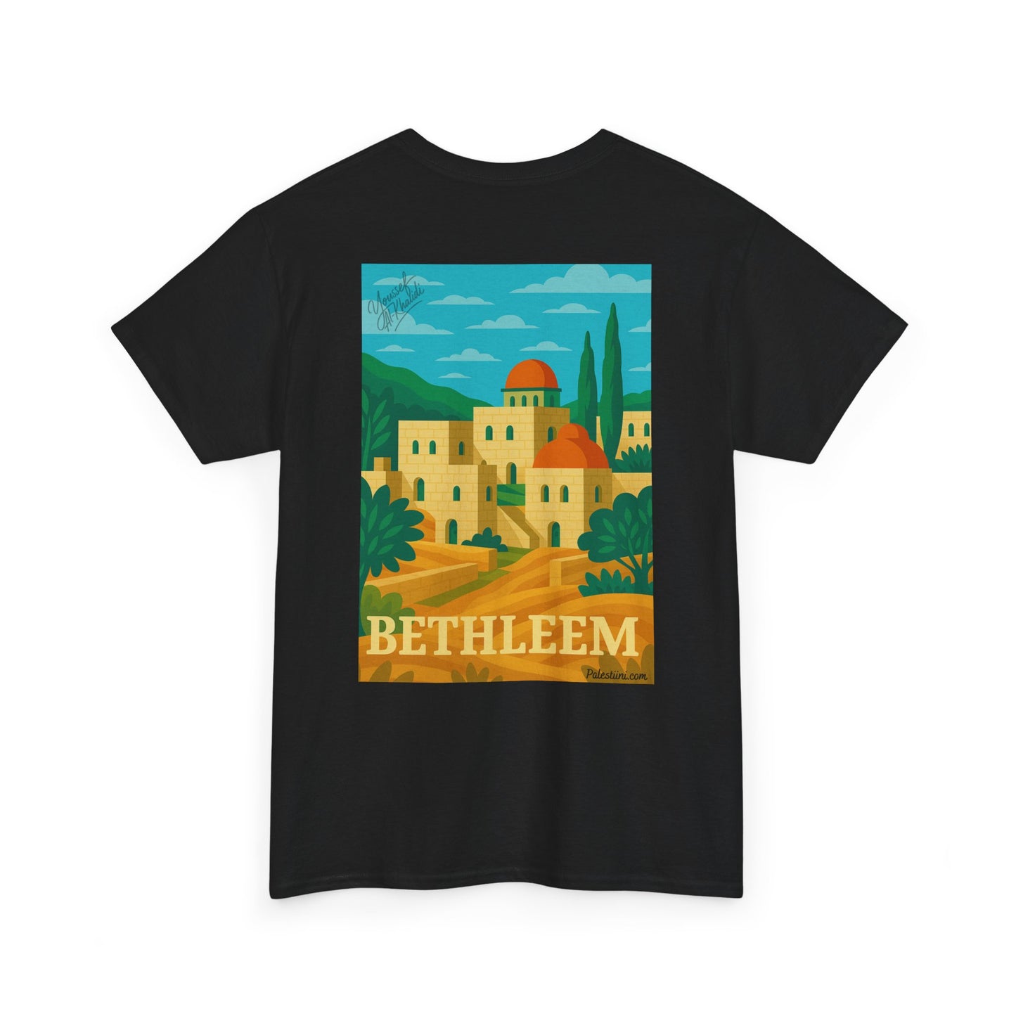 T-shirt Palestine - "Lumière de Bethléem" - Impression Dos