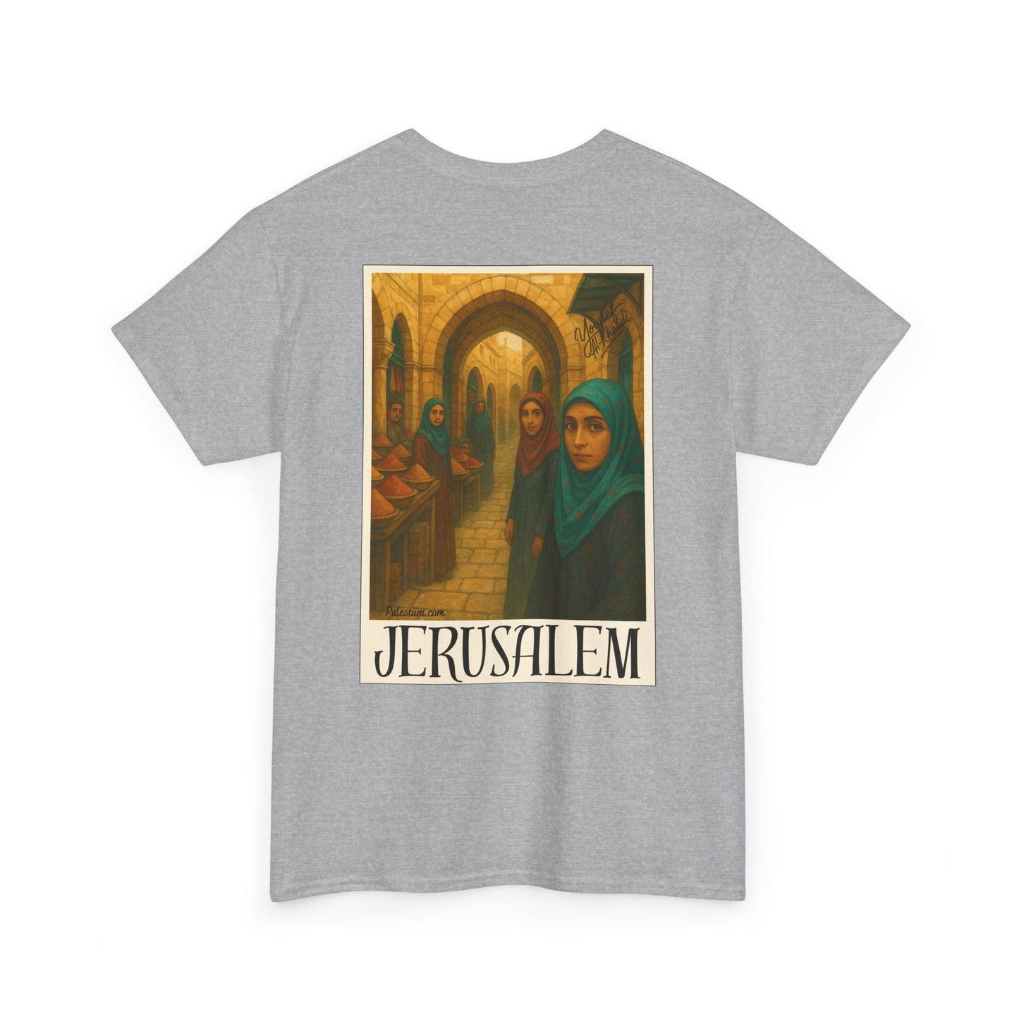 T-shirt Palestine - "Le Souk de Jerusalem" - Impression Dos