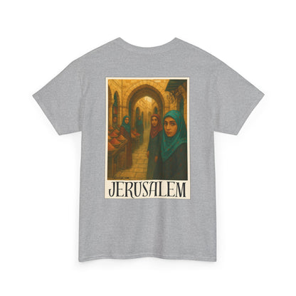 T-shirt Palestine - "Le Souk de Jerusalem" - Impression Dos